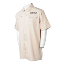 R333   Manufacturing men's short-sleeved shirts, custom-made lapel shirts, men's long-sleeved embroidered logo shirts, manufacturers' twill beige Hong Kong archaeologist's museum uniform R333   Manufacturing men's short-sleeved shirts, custom-made lapel shirts, men's long-sleeved embroidered logo shirts, manufacturers' twill beige Hong Kong archaeologist's museum uniform